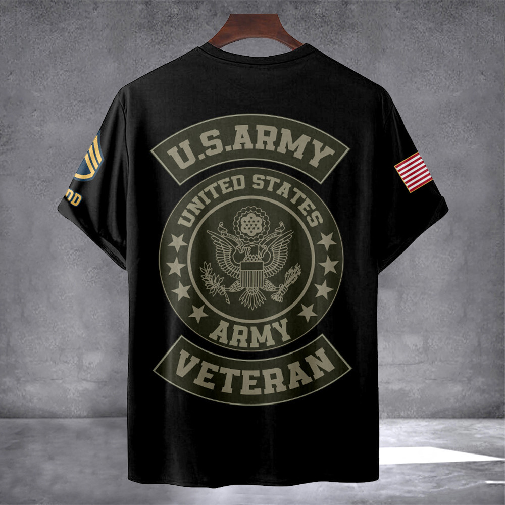 Custom US Army Veteran Shirt Pride Military T-Shirt Gifts For Army Veterans