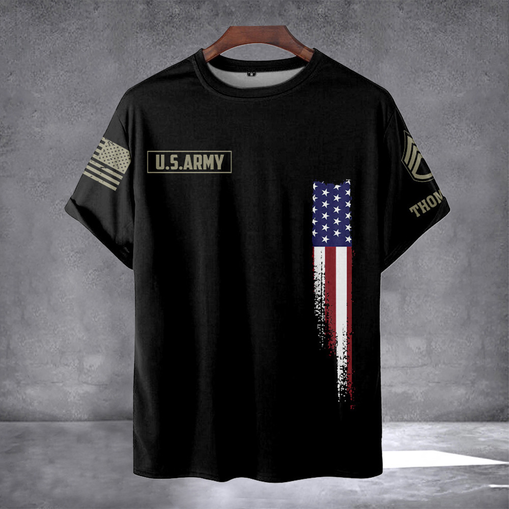 Custom US Army Veteran Shirt Proud Served Army Veteran Clothing Gifts For Father