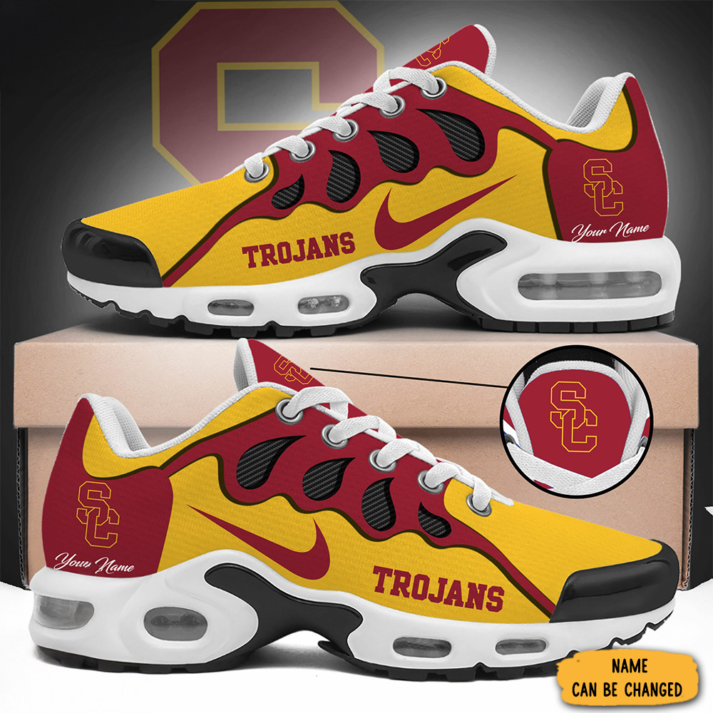 Custom USC Trojans Nike Air Max Plus Sneakers Merchandise Shoes Best Gifts Idea For Fans