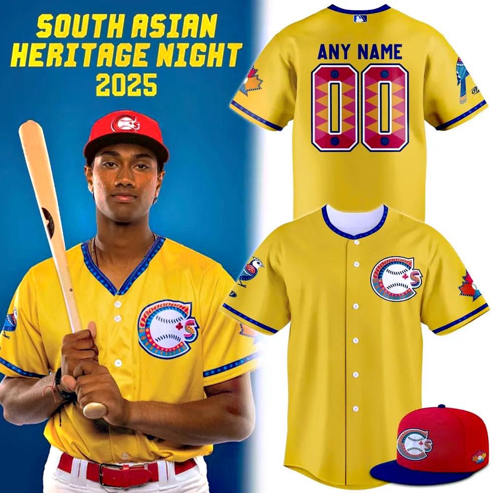 Custom Vancouver Canadians SOUTH ASIAN HERITAGE NIGHT Baseball Jersey Gifts For Baseball Fans