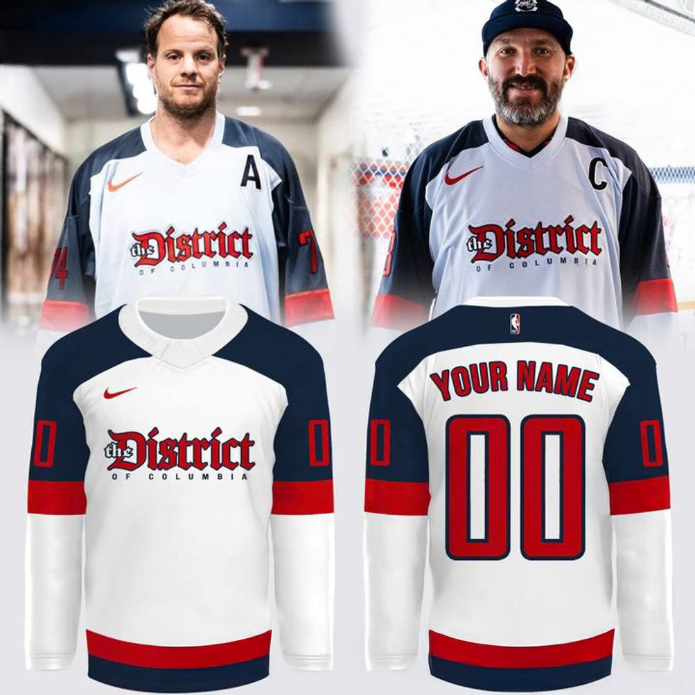 Custom Washington Wizards "The District of Columbia" Special Hockey Jersey Gifts For Fans