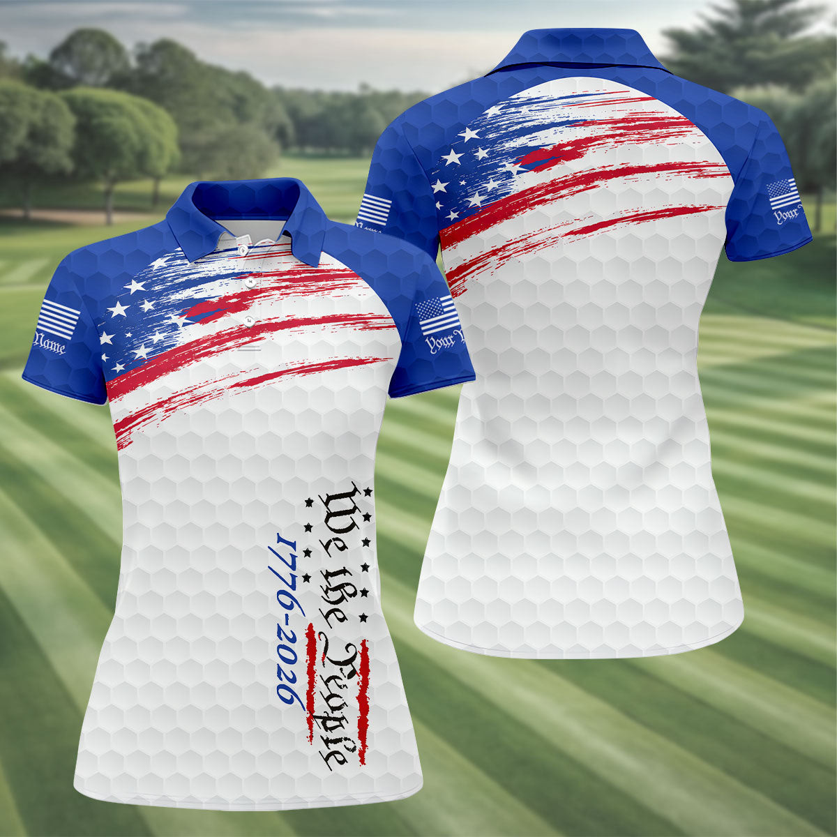 Custom We The People 1776 2026 Polo Shirt Patriotic 4th Of July Clothing Gifts For Women