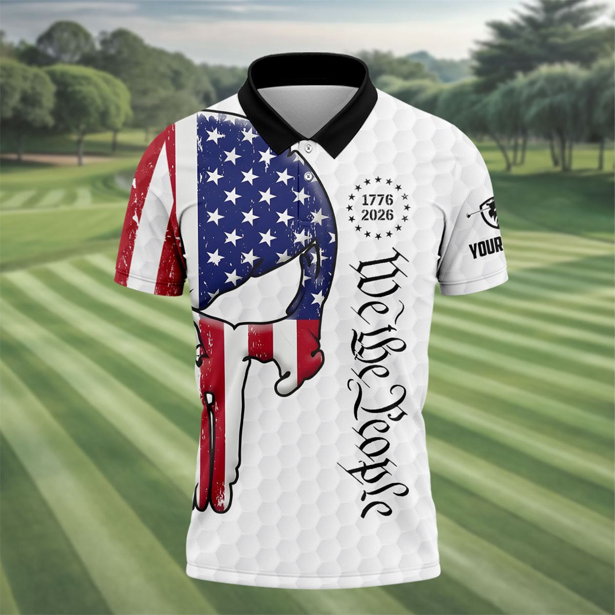 Custom We The People 250 Celebration Polo Shirt Fourth Of July Apparel Patriotic Gift Ideas