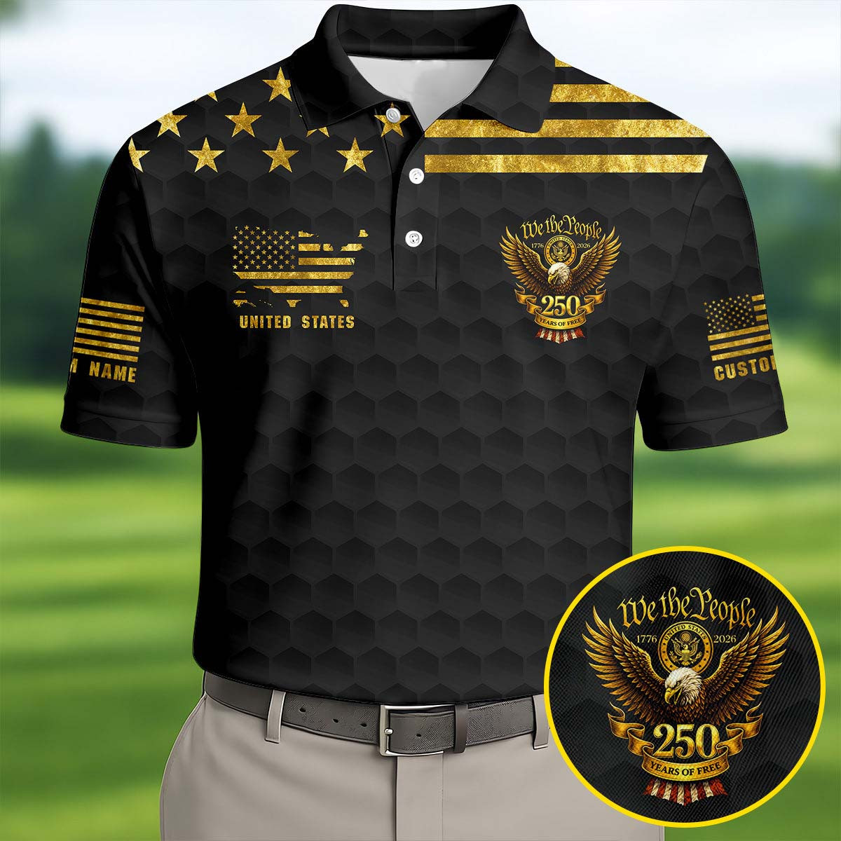 Custom We The People Polo Shirt 250 Years Of Free Apparel Gift Ideas For Homies
