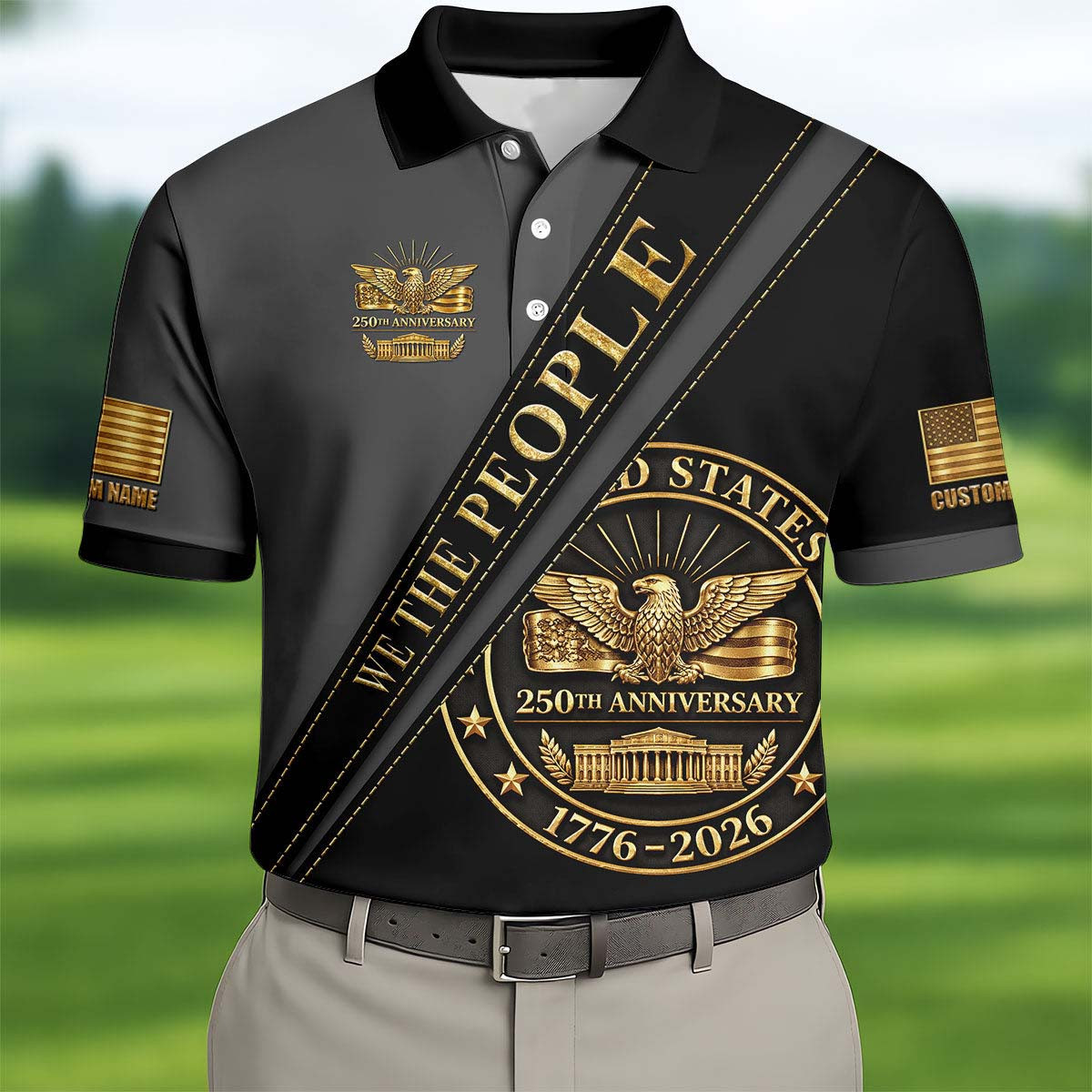 Custom We The People Polo Shirt 250th Anniversary Apparel Perfect For Independence Day