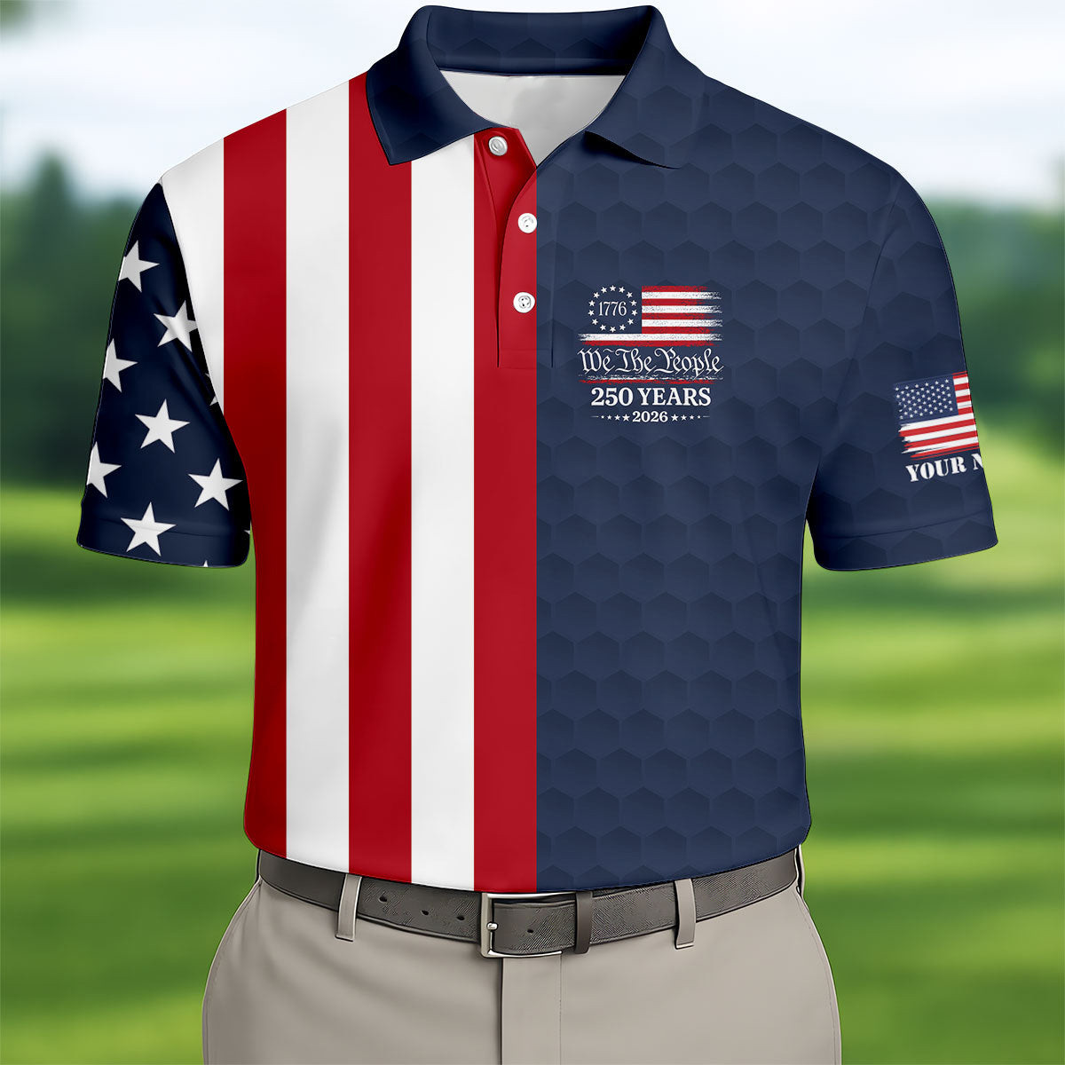 Custom We The People Polo Shirt Patriotic 4th Of July US Flag Clothing Gifts For Husband
