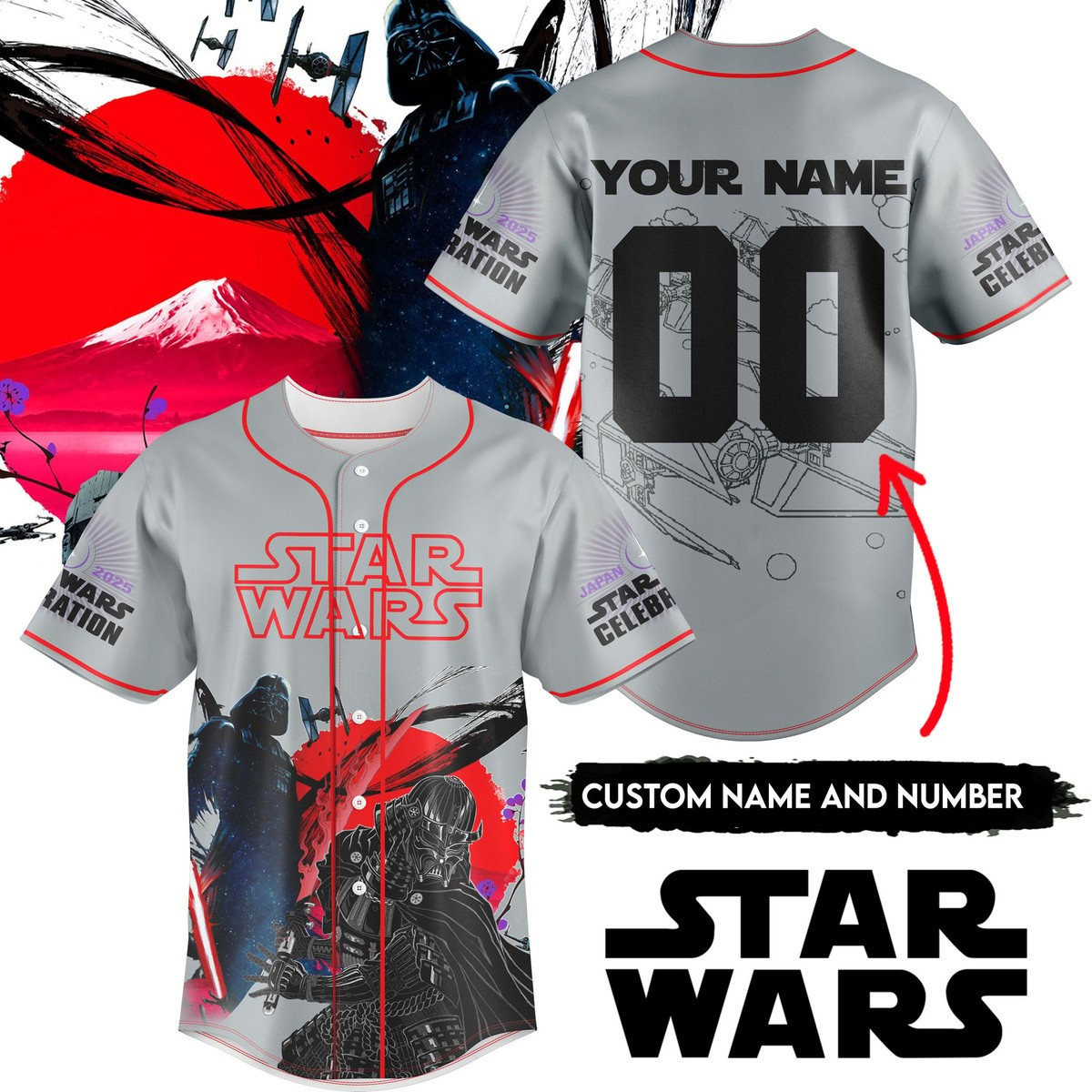 Custom Your Name N Number Star Wars Celebration Jersey Present Gift For Star Wars Fan Lovers