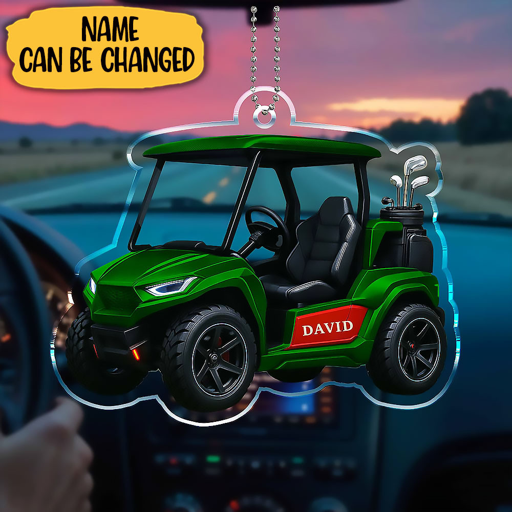 Customize This Unique Golf Cart Car Hanging Ornamen Gift For Husband and Lovers and Men