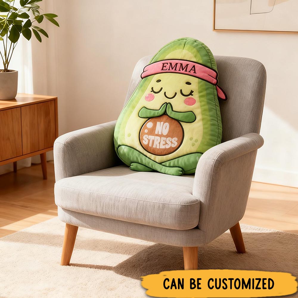 Customized Avocado Yoga Pillow Yoga Meditation Pillow Graphic 3D Print Pillow No Stress Design for Relaxation and Meditation