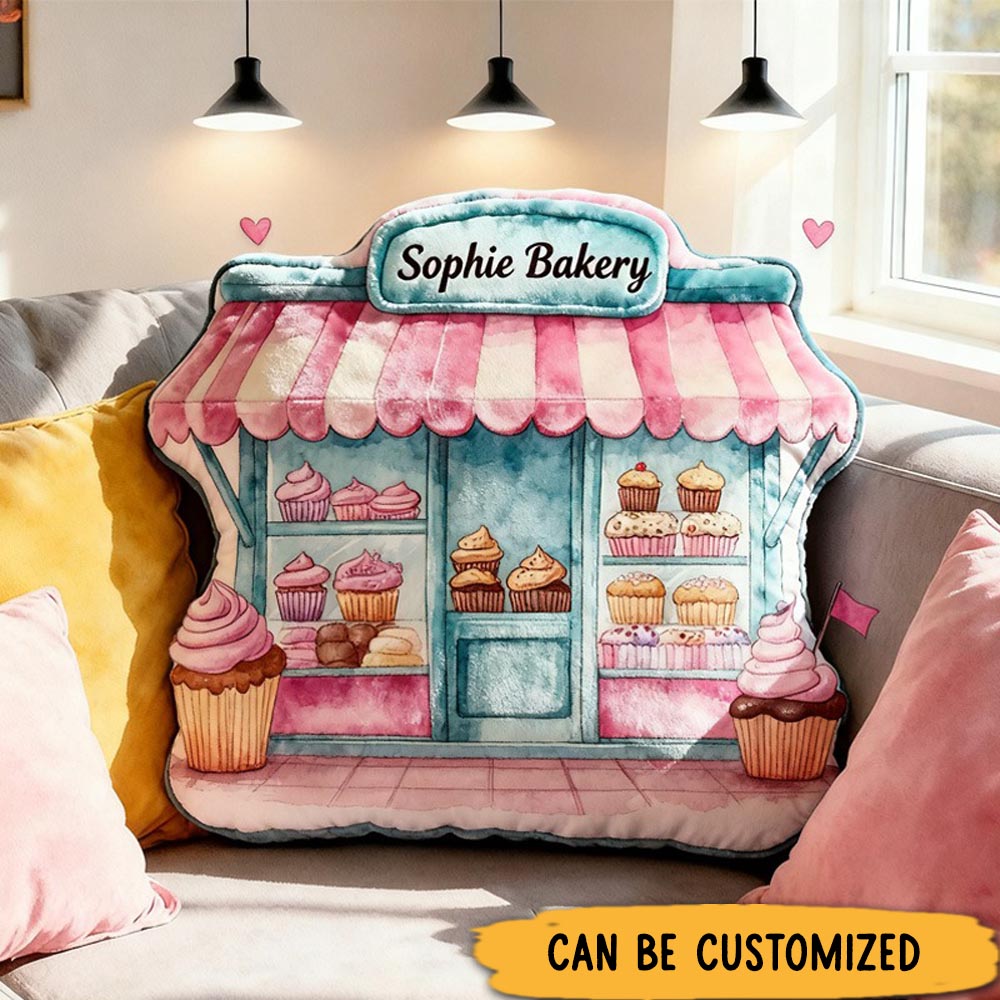 Customized Bakery Pillow Bread Store Throw Pillow Custom Chef Pillow with Name for Baker Chef Christmas Baker Gift Baking Lover