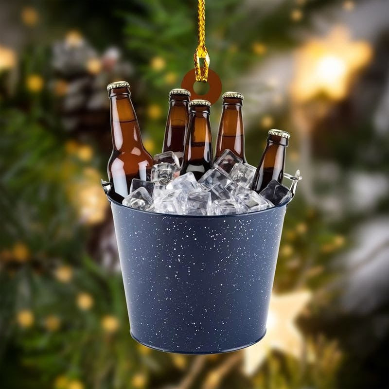 Customized Beer Christmas Ornament for Dad Made by Acrylic