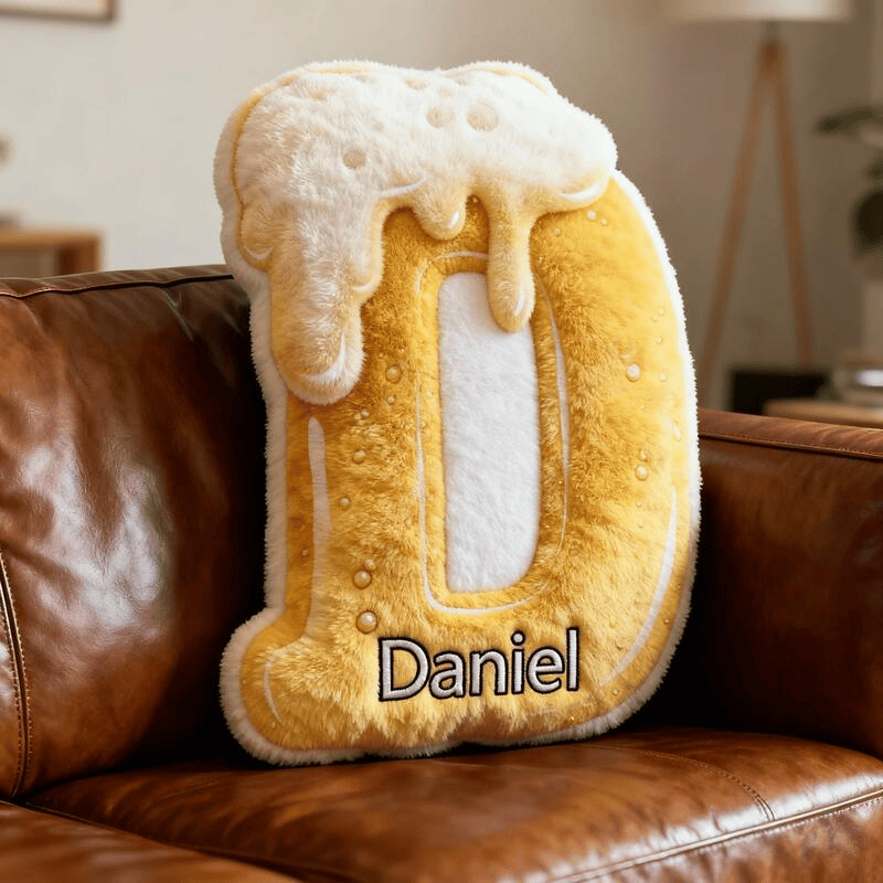 Customized Beer Themed Letter Pillows Modern Living Room Decor Gift For Beer Lovers