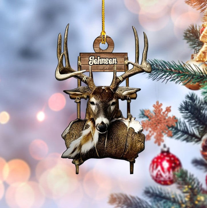Customized Deer Hunting Acrylic Ornament for Deer Hunter Gift for Father