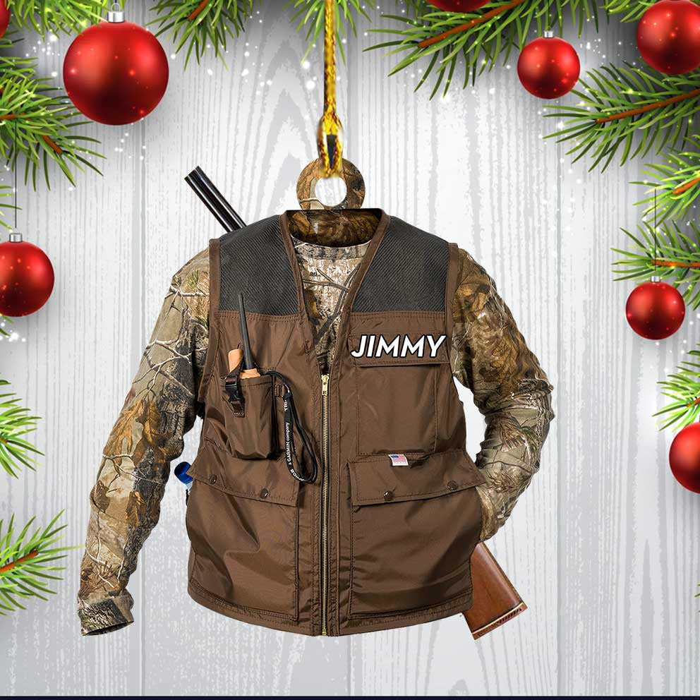 Customized Deer Hunting Costume Acrylic Ornament for Deer Hunter Gift for Father