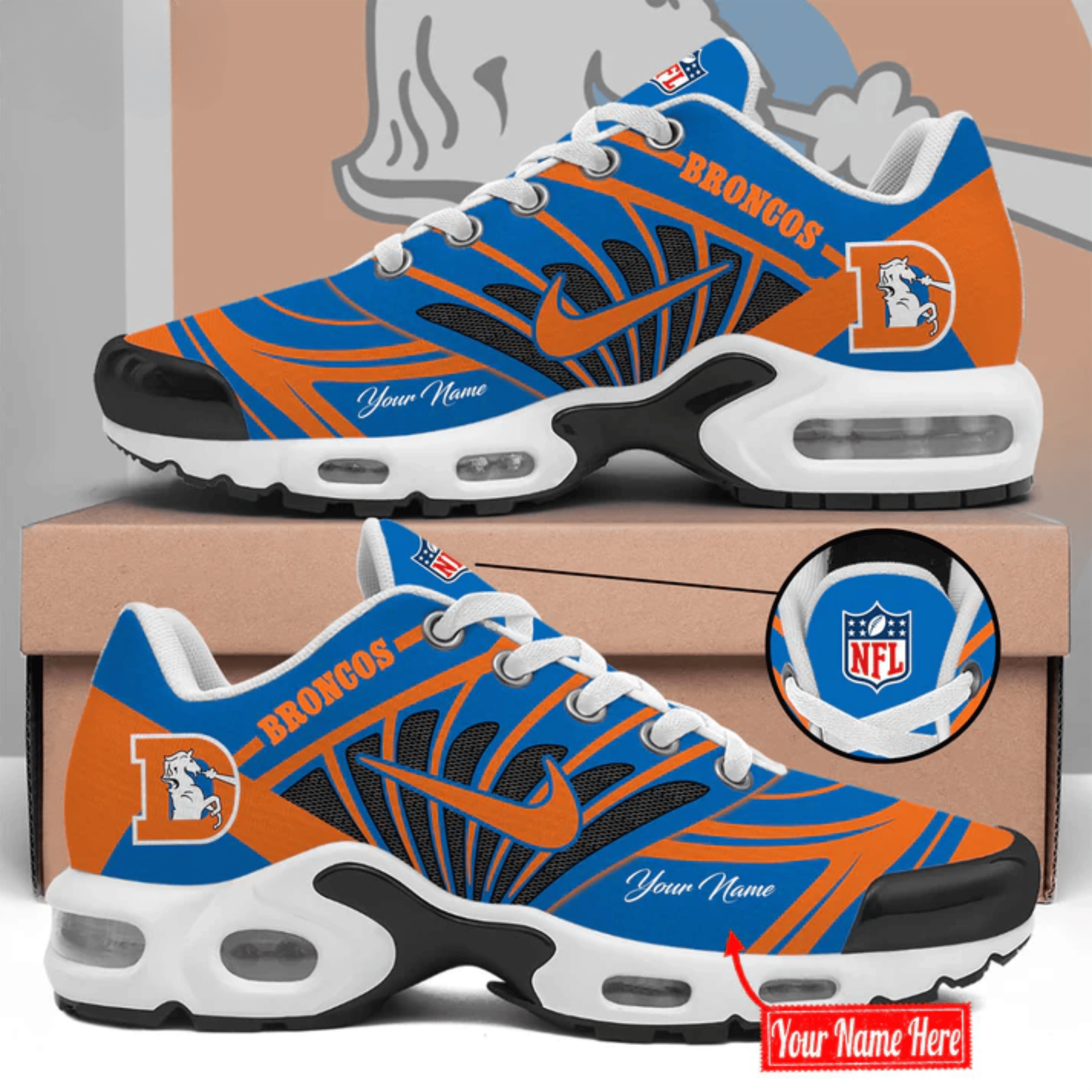 Customized Denver Broncos 2024 Shoes Gift Ideas For Football Lovers