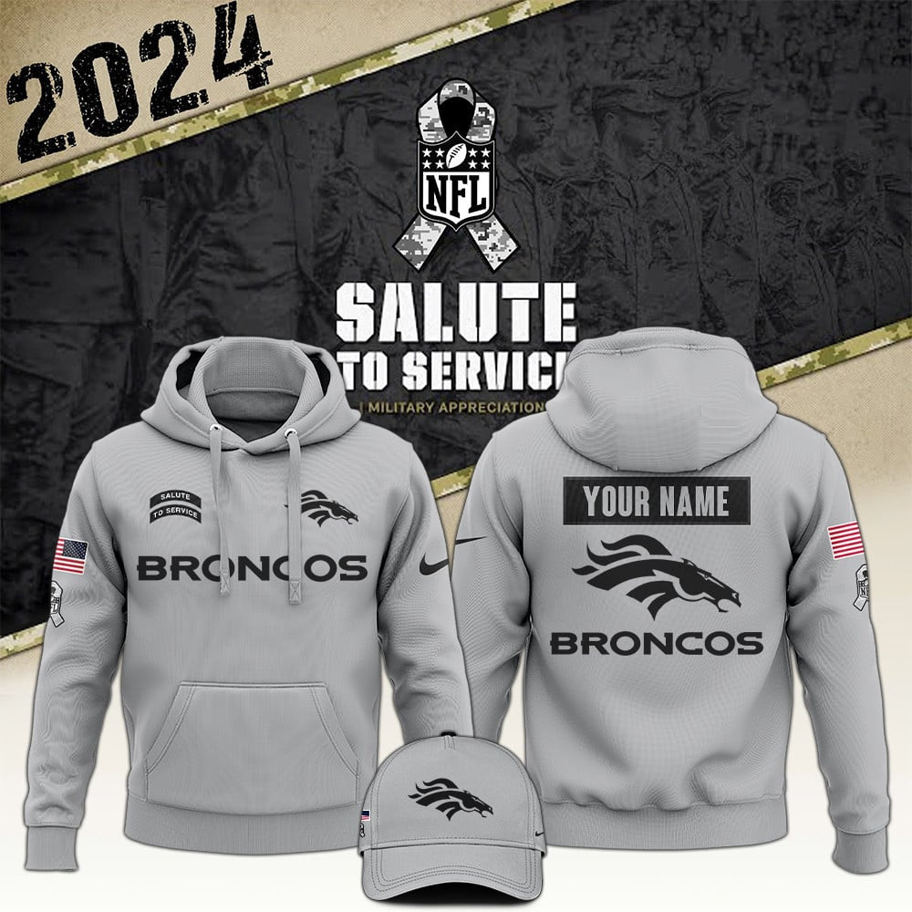 Customized Denver Broncos Veterans Camo Salute To Service Hoodie Football Themed Gifts