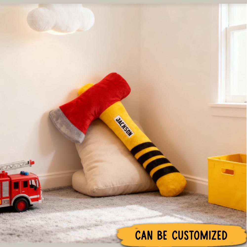 Customized Firefighter Plush Axe Custom Name Design Toy Gift for Firefighter Enthusiasts and Kids