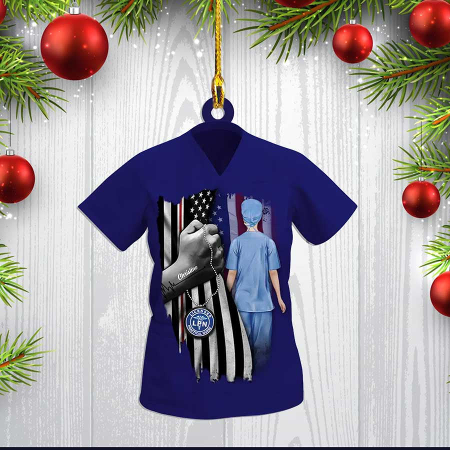 Customized LPN Nurse Acrylic Ornament Custom Shaped for LPN Nurse