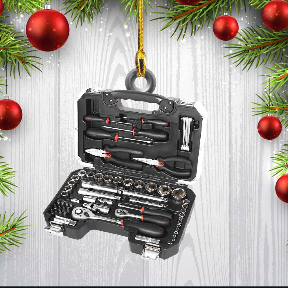 Customized Mechanic Tool Box Ornament Mechanic Acrylic Ornament for Him