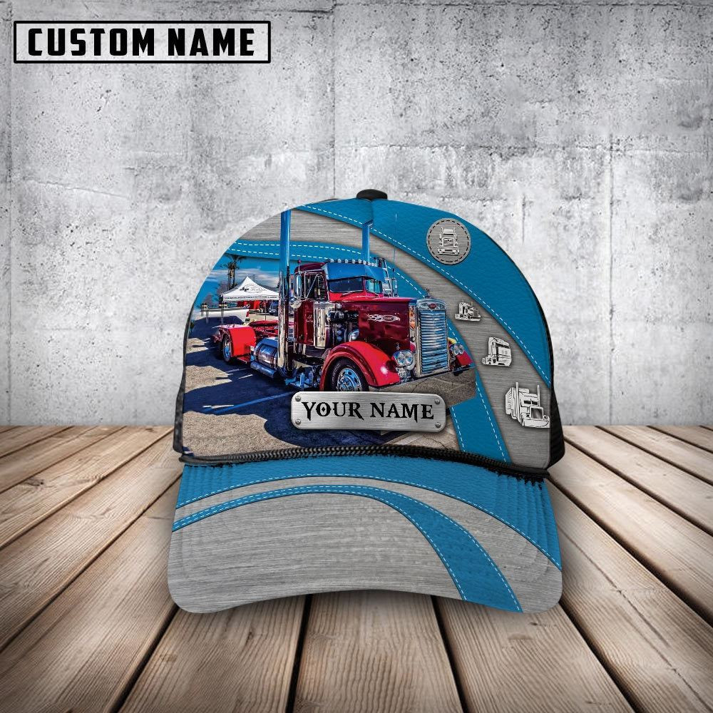 Customized Name Blue And Red Trucker Mesh Cap 2024 Farm Cap Farmer Baseball Cap Gift For Farmer