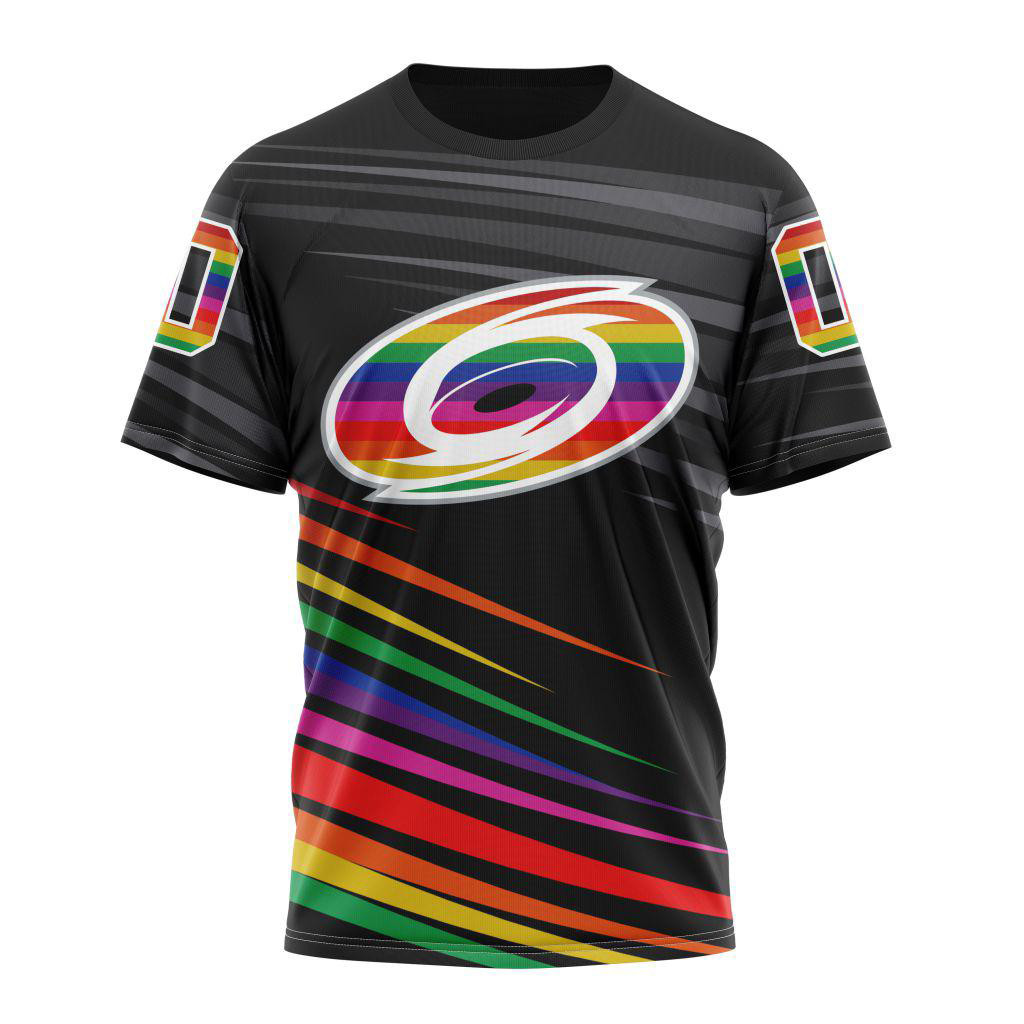 Customized NHL Carolina Hurricanes Special LGBT Pride T-Shirt Gift For Ice Hockey Team