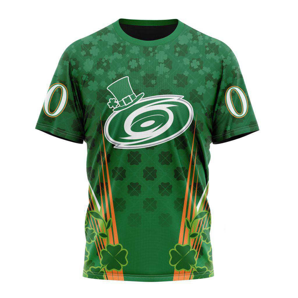Customized NHL Carolina Hurricanes Special St. Patrick's Day Shirt Ice Hockey Fan Gifts