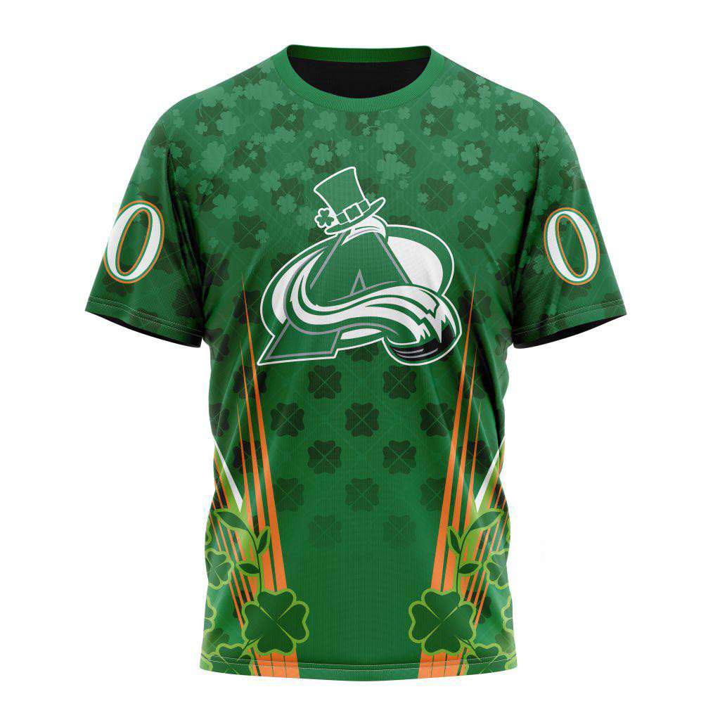 Customized NHL Colorado Avalanche St. Patrick's Day Shirt Ice Hockey Fan Presents