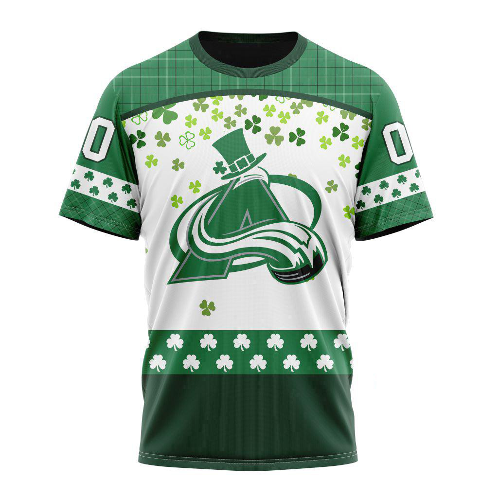 Customized NHL Colorado Avalanche St. Patrick's Day Shirt Ice Hockey T-Shirt Fan Presents