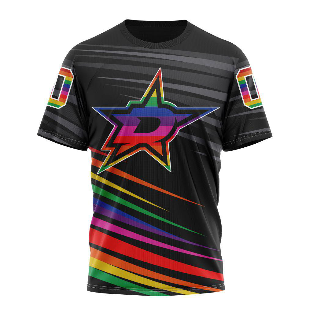 Customized NHL Dallas Stars Special LGBT Pride T-Shirt Gift For Ice Hockey Team