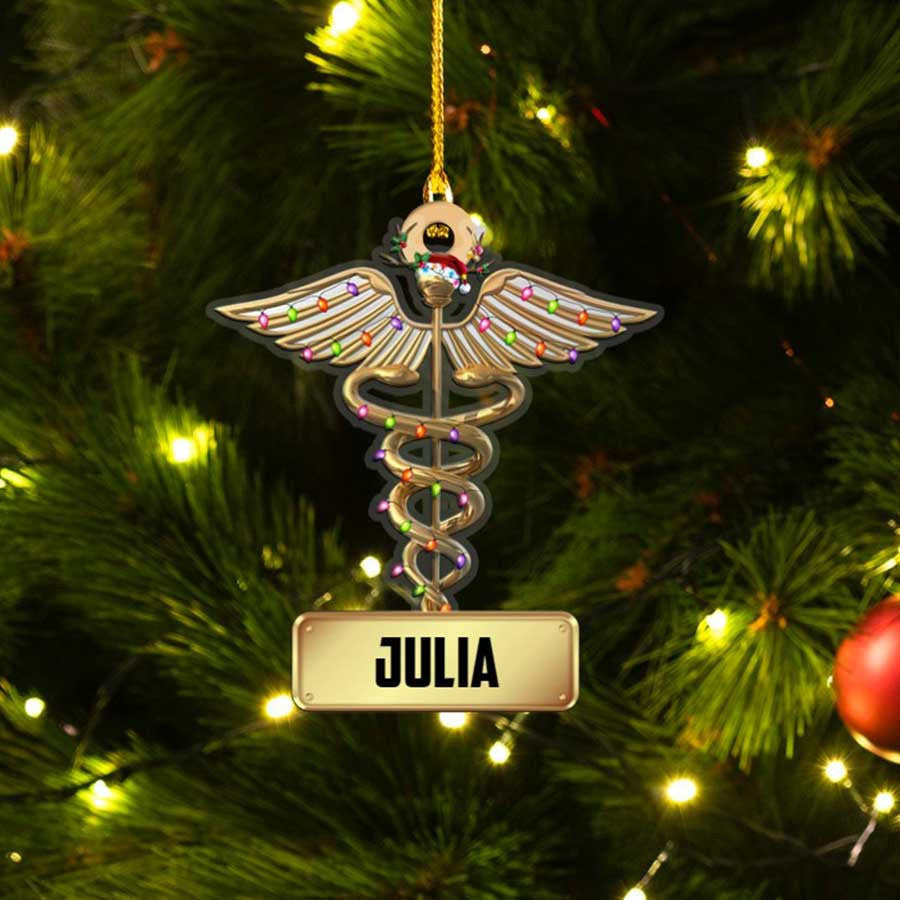 Customized Nurse Logo Christmas Ornament Gift for Nurse Acrylic Ornament