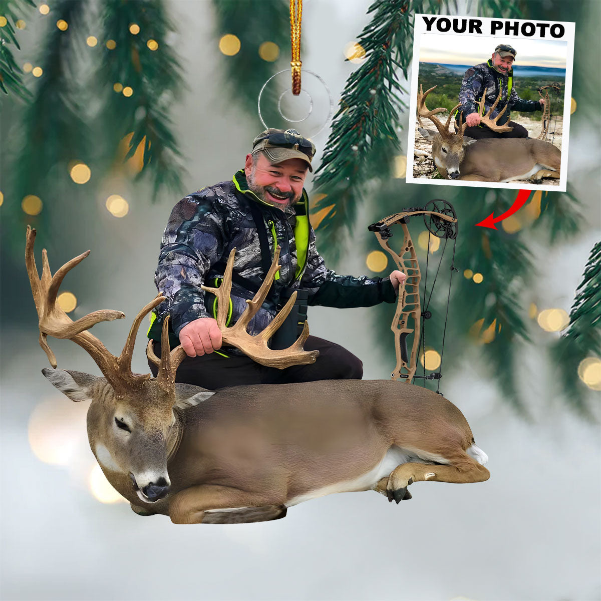 Customized Photo Ornament It S Hunting Season Personalized Photo Mica Ornament Christmas