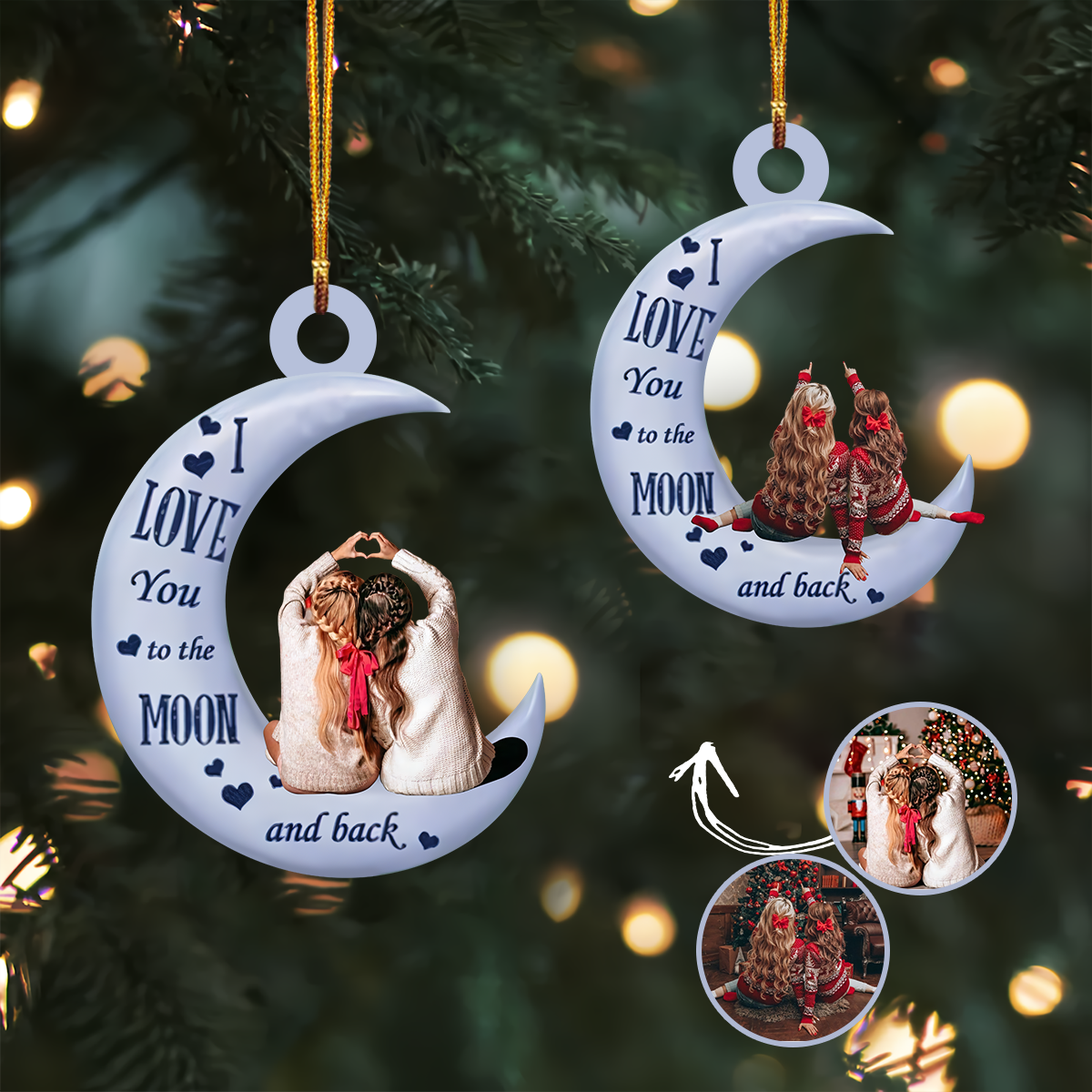 Customized Photo Ornament Personalized Photo Mica Ornament Christmas Gift For Family M 3