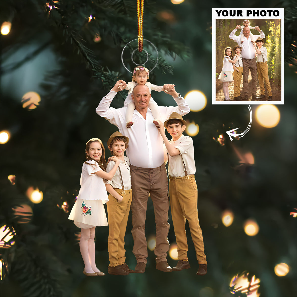 Customized Photo Ornament Personalized Photo Mica Ornament Christmas Gift For Family M 5