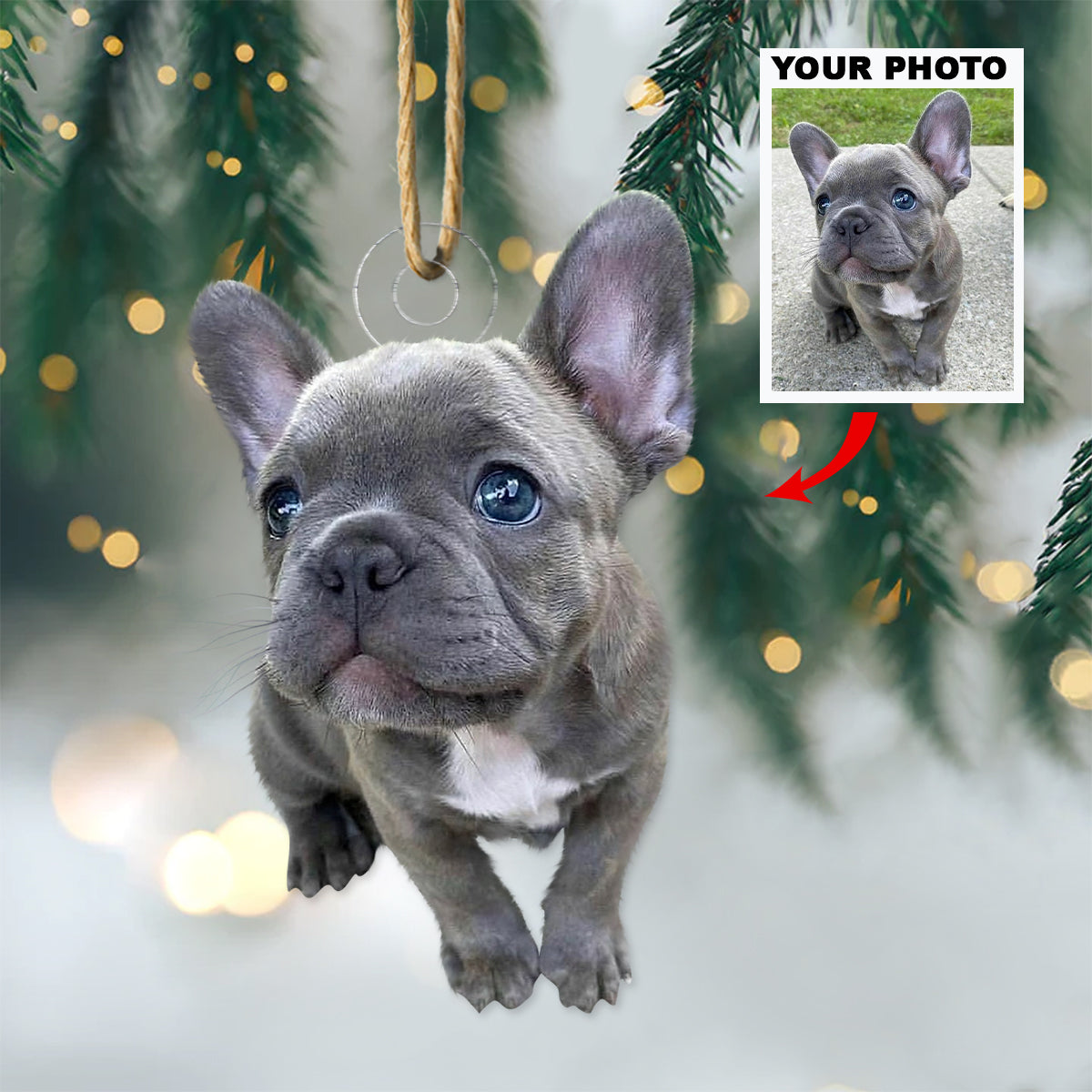 Customized Photo Ornament Personalized Photo Mica Ornament Christmas Gift For Pet Love 3