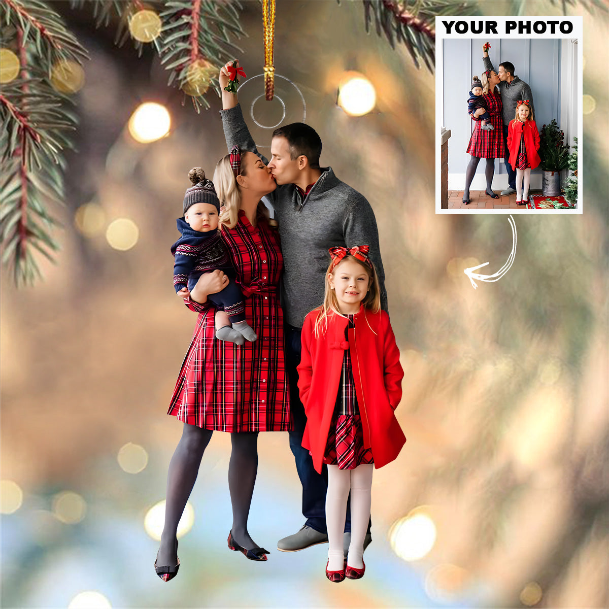Customized Photo Ornament This Christmas Our Family Personalized Photo Mica Ornament