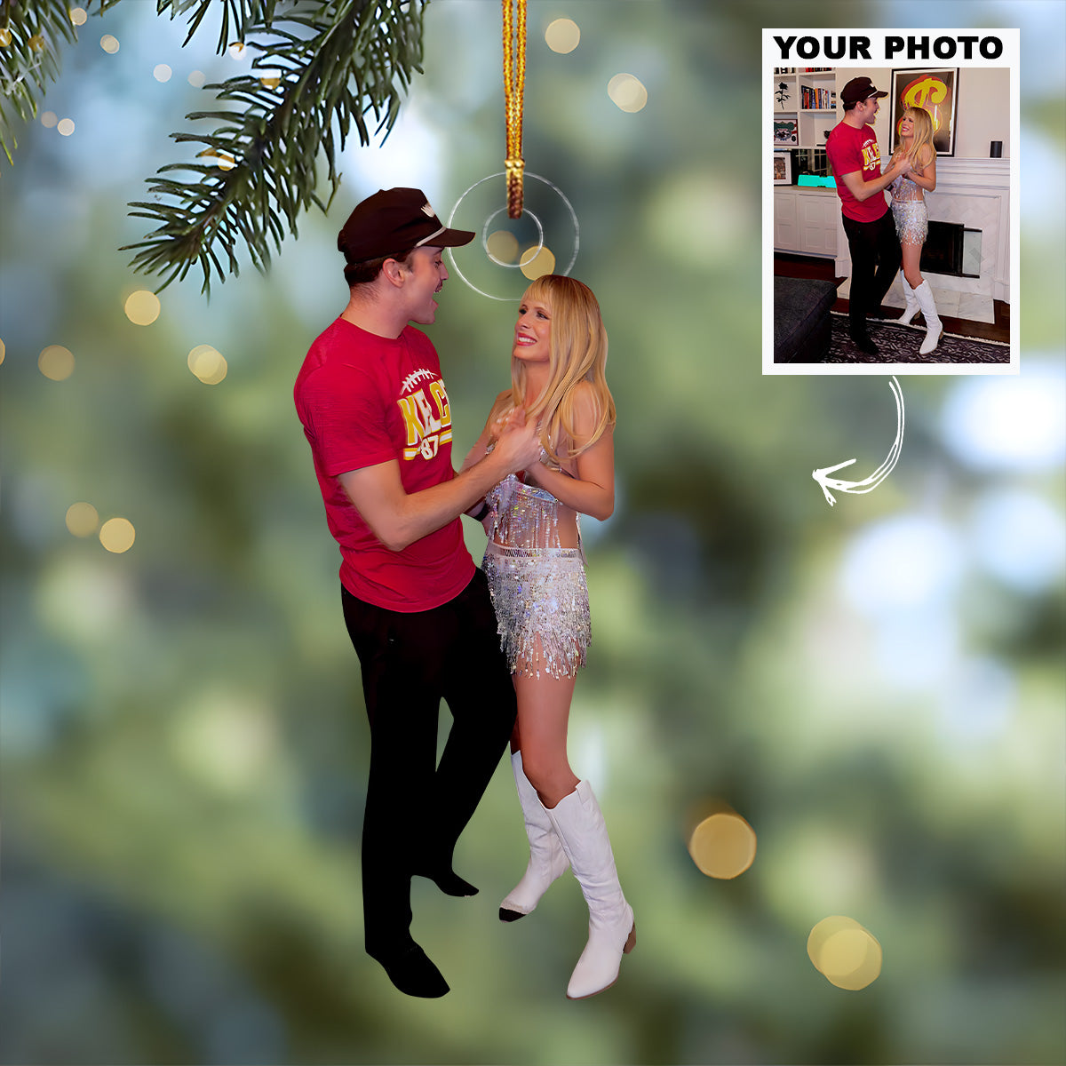 Customized Your Photo Ornament Personalized Custom Photo Mica Ornament Christmas Gift 4