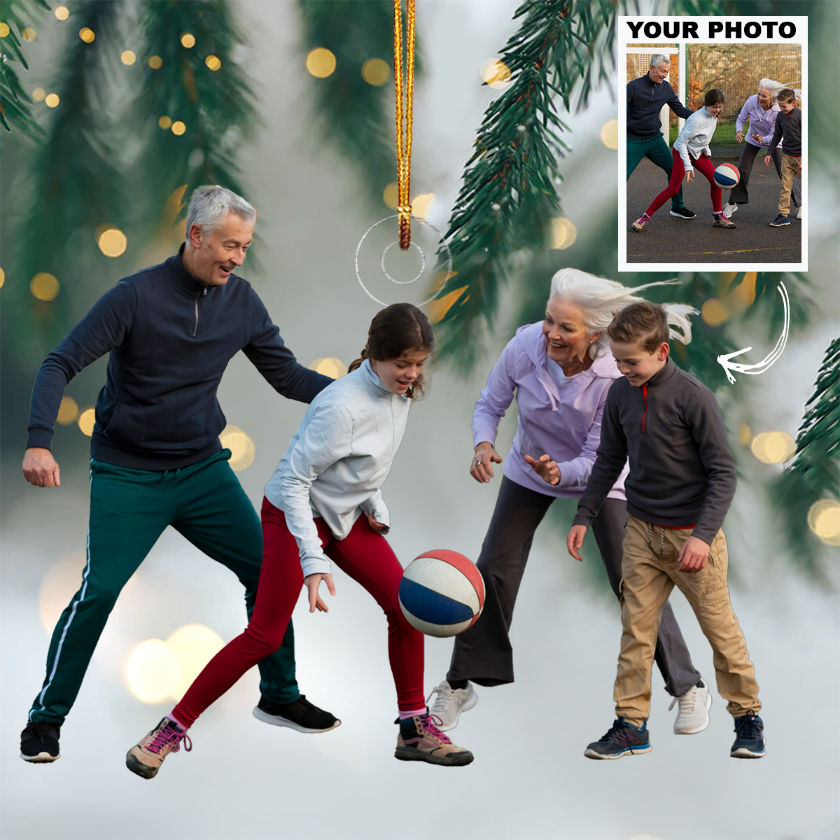 Customized Your Photo Ornament Personalized Custom Photo Mica Ornament Christmas Gift