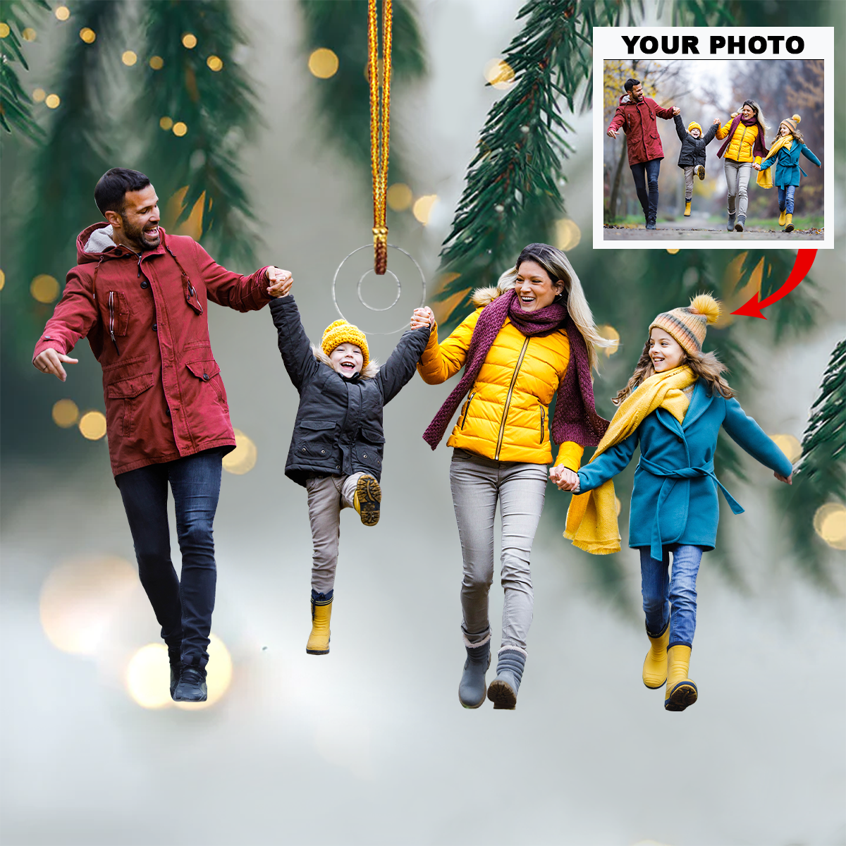 Customized Your Photo Ornament Personalized Photo Mica Ornament Christmas Birthday