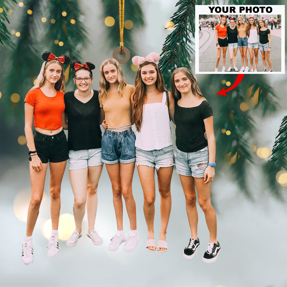 Customized Your Photo Ornament Personalized Photo Mica Ornament Christmas Gifts For Be