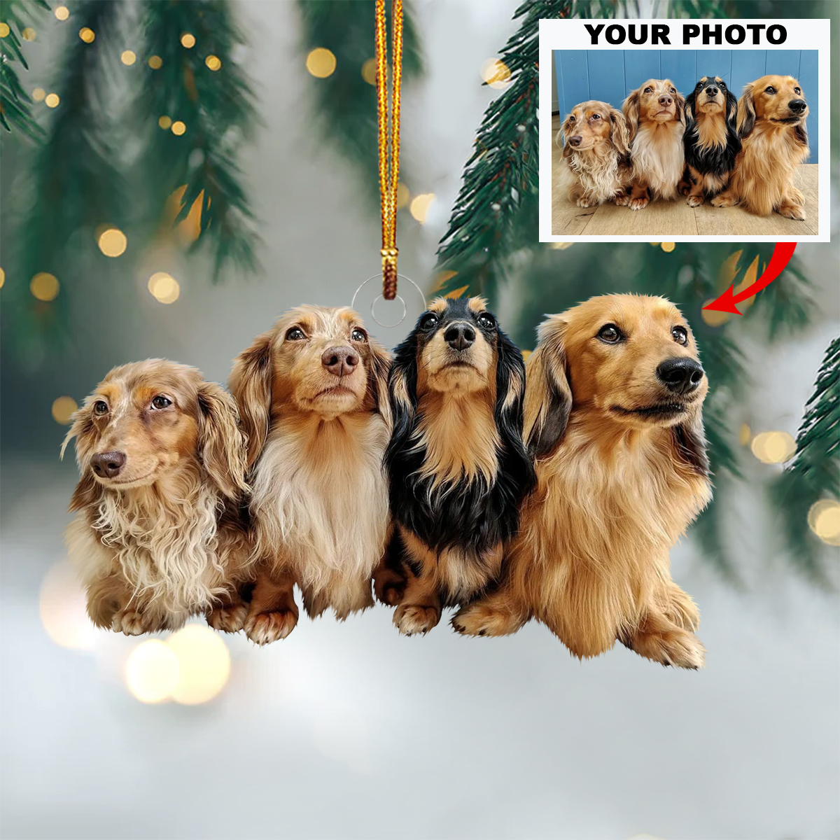 Customized Your Photo Ornament Personalized Photo Mica Ornament Christmas Gifts For Pe