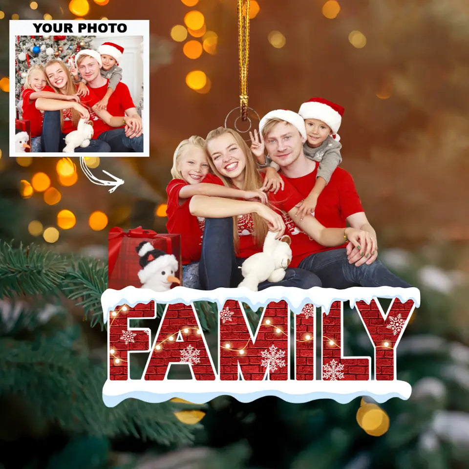 Customized Your Photo Personalized Custom Photo Mica Ornament Christmas Gift For Family