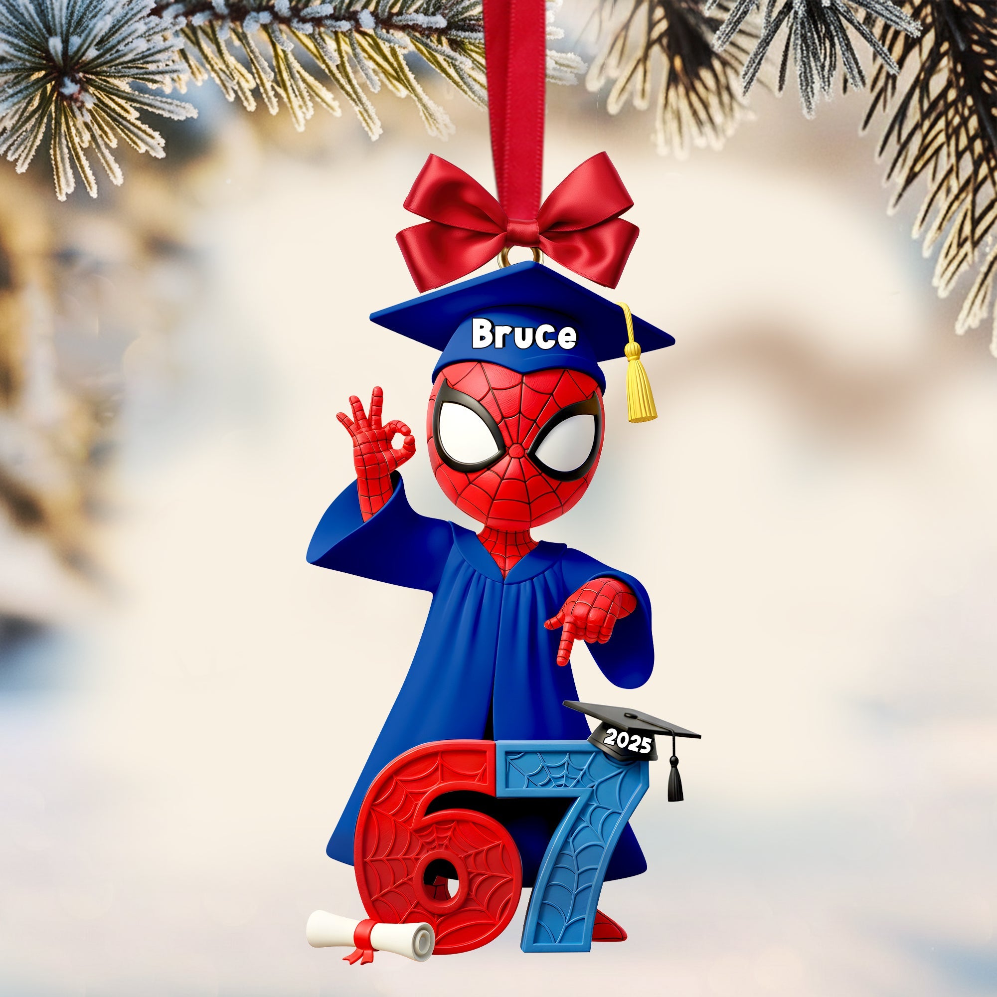Cute Buddy Graduate Ornament - Personalized Gift For Graduation - Funny Christmas Ornament Gift
