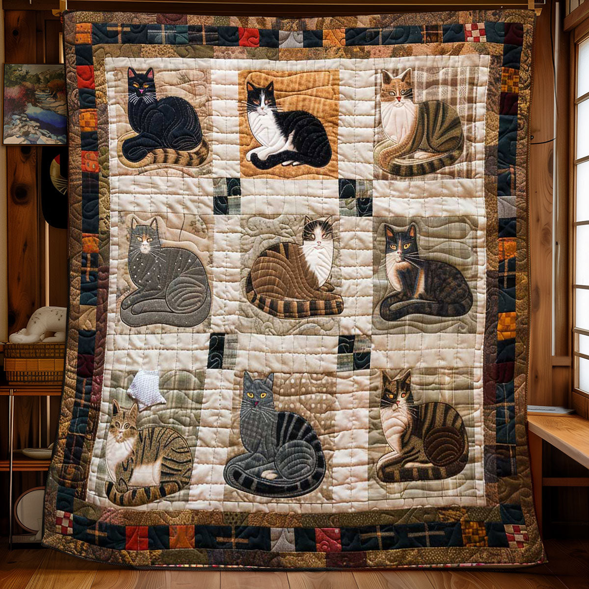 Cute Cat Quilt Blanket Gifts For Men Who Have Everything