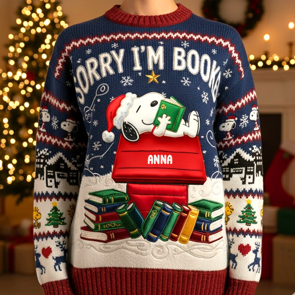 Cute Character Ugly Sweater Personalized Christmas Gifts For Book Lovers - Inappropriate Christmas Gifts For Best Friend