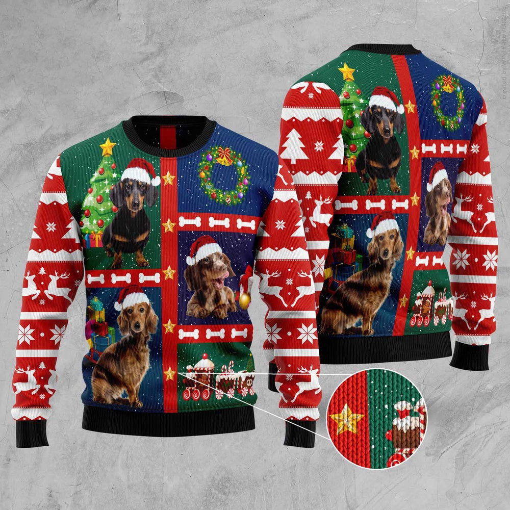 Cute Dachshund Ugly Christmas Sweater Funny Ugly Christmas Sweater Xmas Gifts