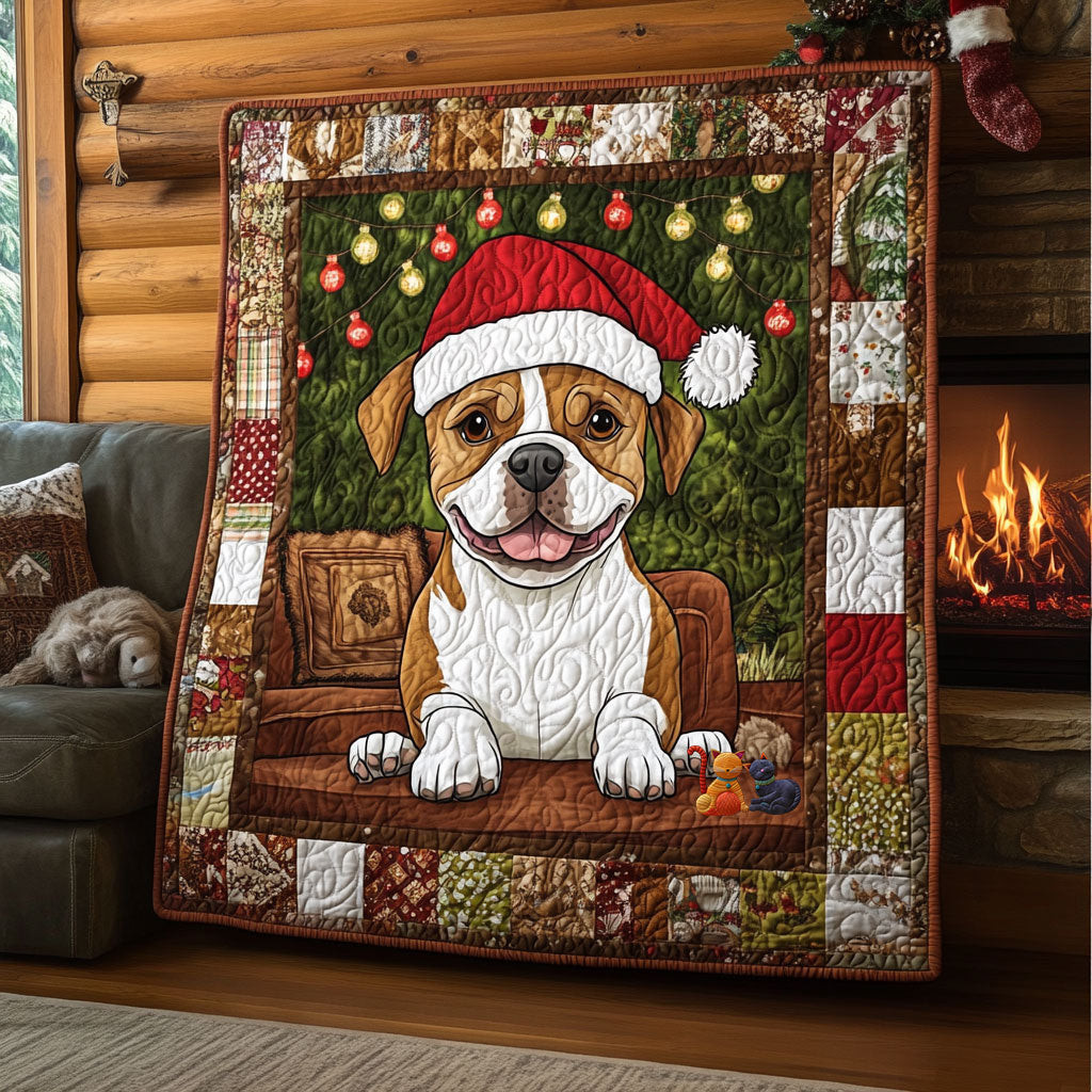 Cute Dog Christmas Holiday Xmas Quilt Blanket Christmas Gift Ideas For Her