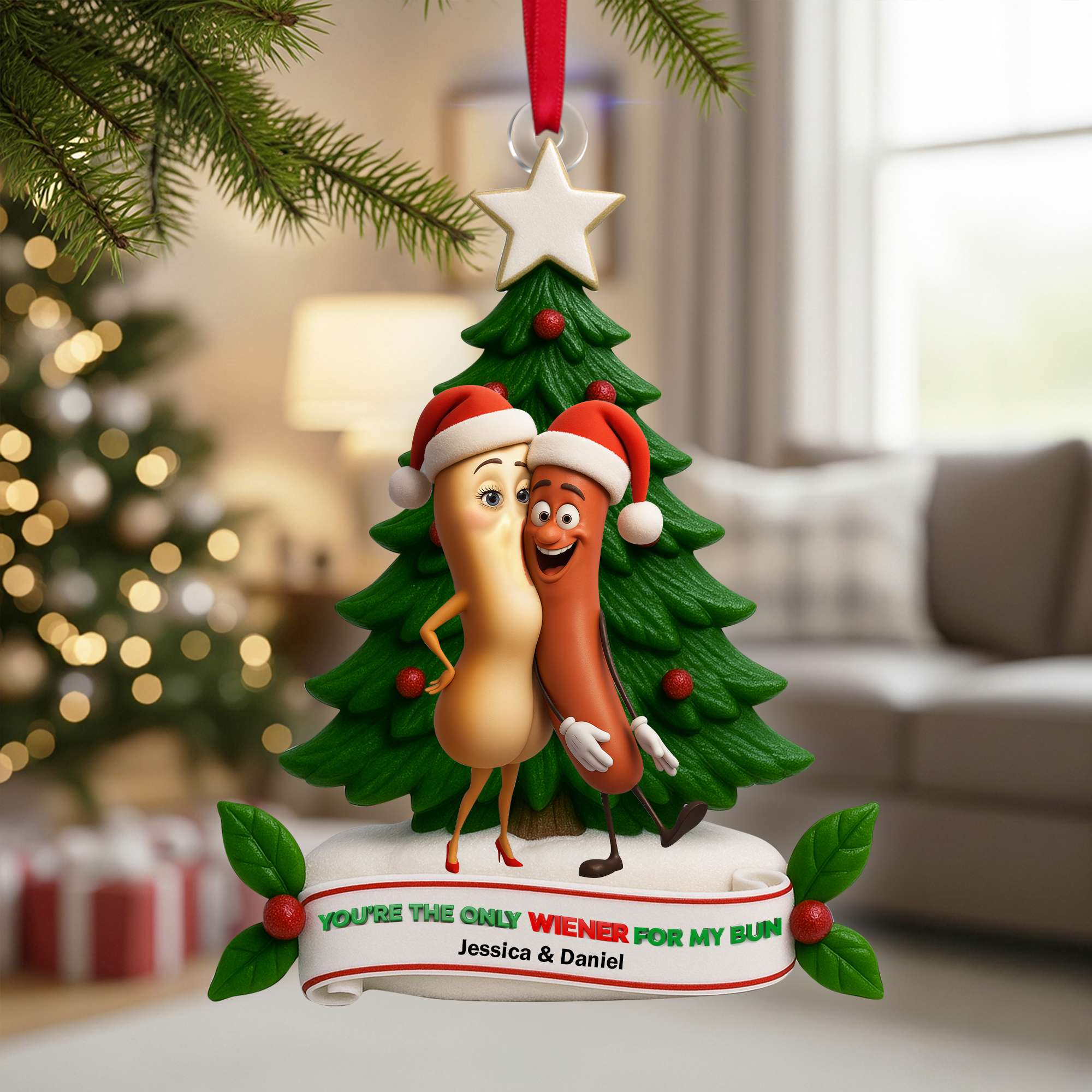 Cute Food Duo Ornament - Personalized Christmas Gifts For Couple - Festive Holiday Keepsake Gift Cute Food Duo Ornament - Personalized Christmas Gifts For Couple - Festive Holiday Keepsake Gift