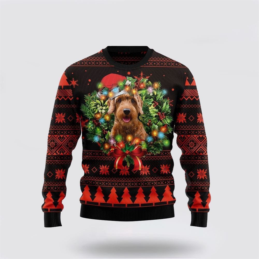 Cute Goldendoodle Dog Ugly Christmas Sweater Christmas Gift For Dog Love