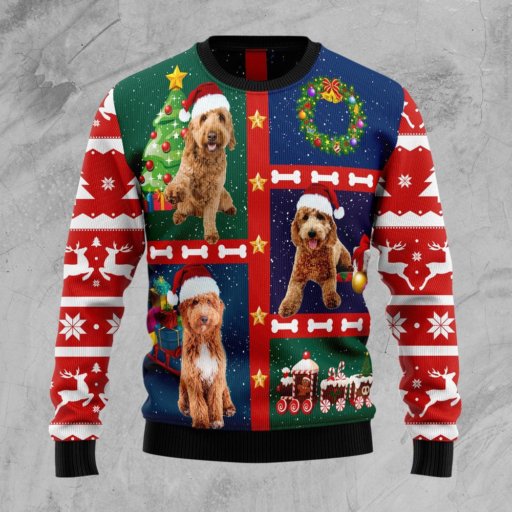 Cute Goldendoodle Ugly Christmas Sweater Gift For Christmas