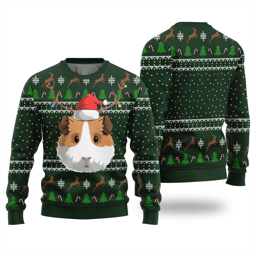 Cute Guinea Pig Ugly Holiday Sweater Custom Christmas Sweatshirt for Family Matching